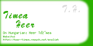 timea heer business card